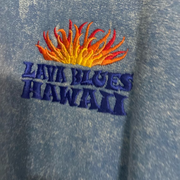 Vintage 90s Hanes sweatshirt. Stone washed. Embroidered with Lava Blues Hawaii. - Picture 2 of 6